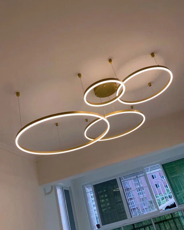Đèn thả vòng – Đèn LED Thả Trần Phòng Khách hiện đại
